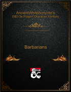 D&D 5e Pregen Character Portfolio - Barbarians v1.0 [BUNDLE]