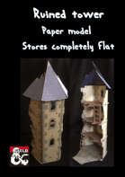Ruined Tower Collapsible Paper Terrain