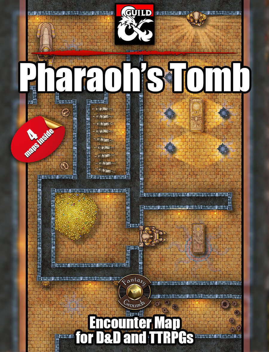 Pharaoh's Tomb - 4 maps - jpg/mp4 & Fantasy Grounds .mod - Dungeon ...
