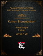 AncientWhiteArmyVet's D&D 5e Pregen Character Portfolio - Fighter [Rune Knight] - Kurhen Bronzebottom