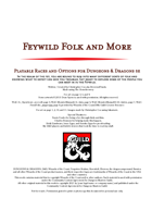 Feywild Folk and More