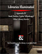 Book Puzzles, Cypher Wheels and Other Library Secrets - Libraries Illuminated Appendix III