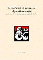 Belfon's list of advanced abjuration magic