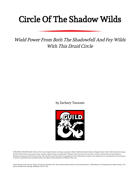 The Circle of the Shadow Wilds