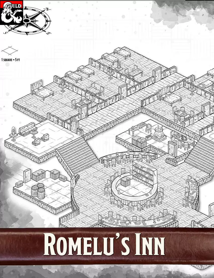 Elven Tower - Romelu's Inn | Stock Isometric Map - Dungeon Masters ...