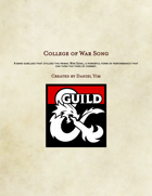 College of War Song - 5th Edition Bard Subclass