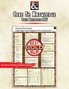 Core 5e Knowledge - Quick Reference PDF