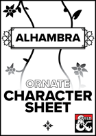 Alhambra - Ornate Character Sheet