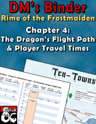 DM's Binder - Dragon's Flight Path & And Player Travel Times - Rime of the Frostmaiden