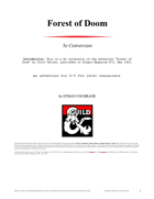 Forest of Doom 5e conversion