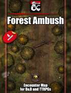 Forest Ambush battlemaps w/Fantasy Grounds support - TTRPG Map
