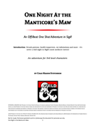 One Night at the Manticore's Maw!