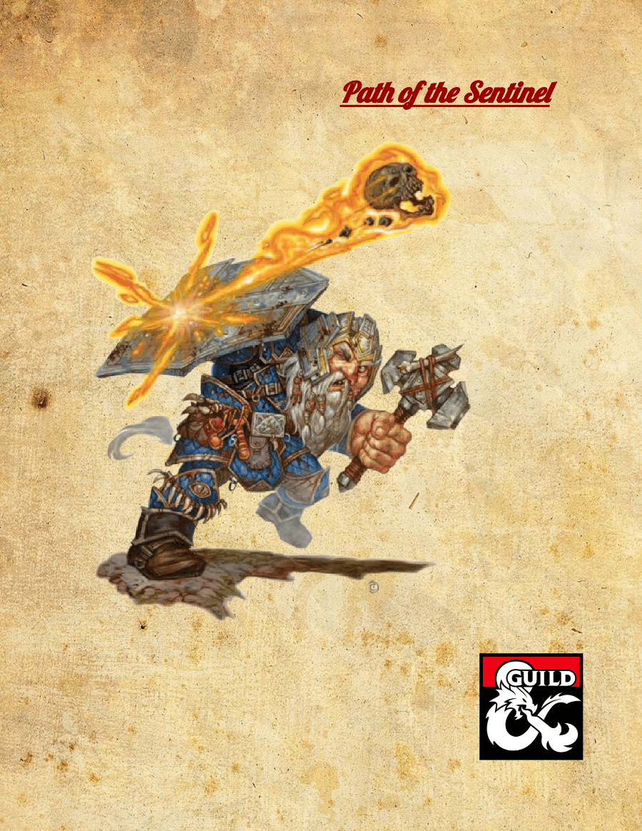 Path 5e Path of the Sentinel (5e) Barbarian Sublass - Dungeon Masters Guild ...