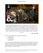 D&D Bazaar Generator