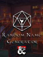 Random NPC Character Name Generator