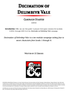 Decimation of Delimbiyr Vale Campaign Starter (DDV00)