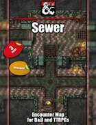 Sewer w/Fantasy Grounds support - TTRPG Map