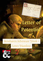 Letter of Potential - Strixhaven Adventure Hook + Letter Handout