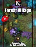 Forest Village w/Fantasy Grounds support - TTRPG Map
