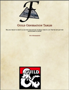 Guild Generation Tables