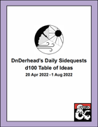 DnDerhead's Daily Sidequests: D100 Table of Adventure Ideas (No. 10)