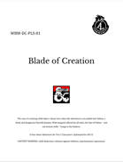 WBW-DC-PLS-01 Blade of Creation