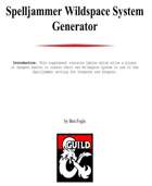 Spelljammer: Wildspace System Generator