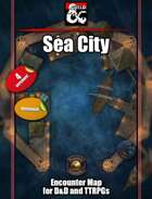 Sea City with FX w/Fantasy Grounds support - TTRPG Map