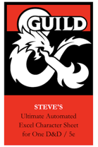 STEVE'S Ultimate Automated Excel Character Sheet for One D&D / 5e