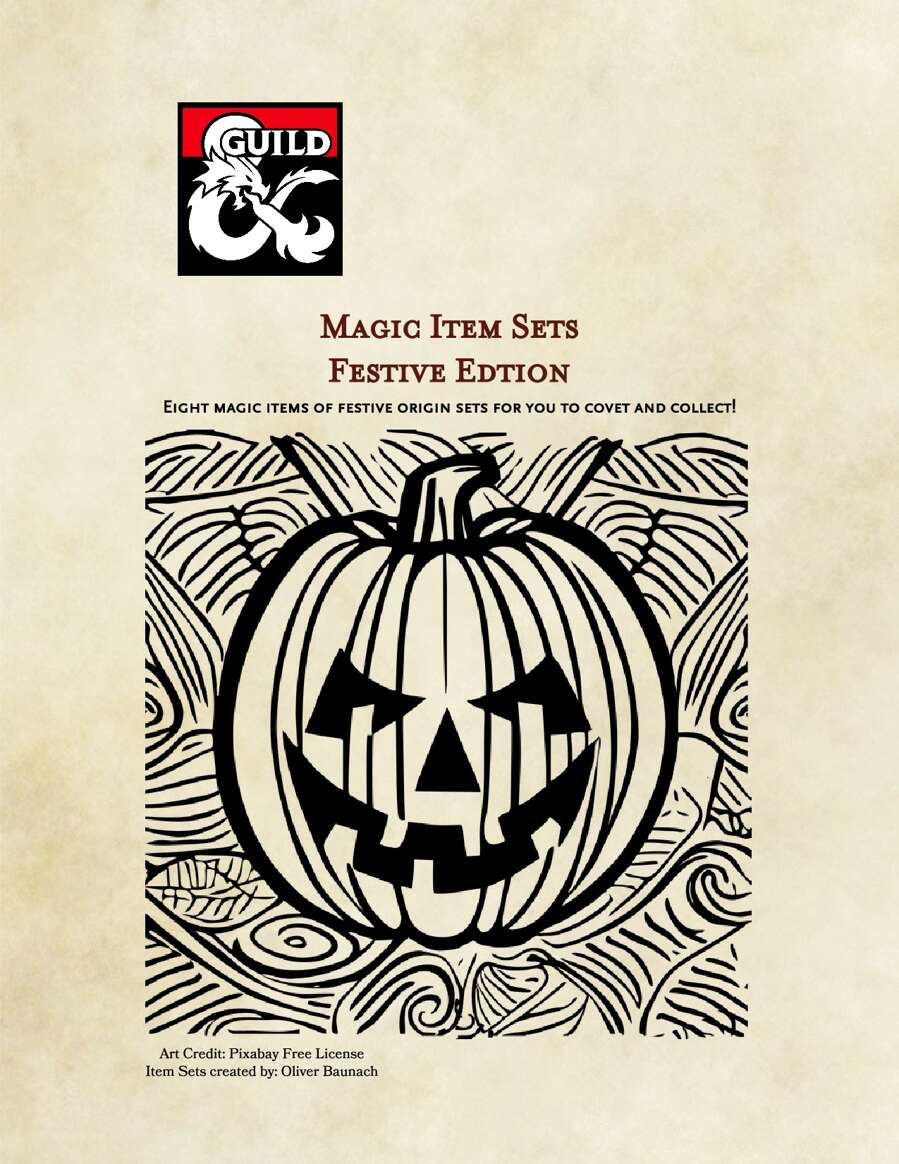 8 Unique Magic Item Sets for your DnD5e Experience FESTIVE EDITION ...