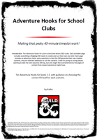 Adventure Hooks for School Clubs