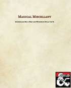 Magical Miscellany: Magic Items and Spells for 5e