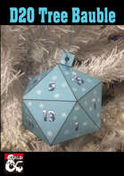 D20 Holiday Bauble Papercraft Decoration