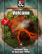 Volcano battle map with Fantasy Grounds support and FX