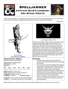 Captain Quin's Logbook: Oni Space Pirate