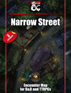 Narrow Street w/Fantasy Grounds support - TTRPG Map