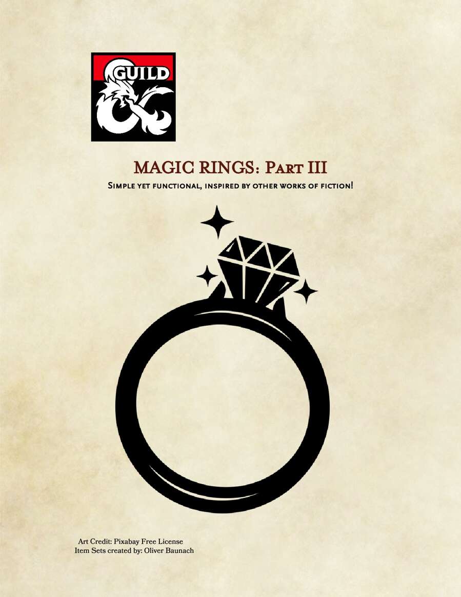 Ring Magic Book Magic Rings Part III - Dungeon Masters Guild | DriveThruRPG