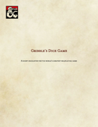 Gribble's Dice Game