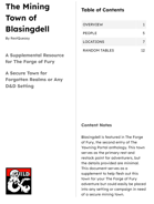 The Mining Town of Blasingdell