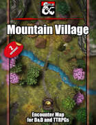 Mountain Village w/Fantasy Grounds support - TTRPG Map