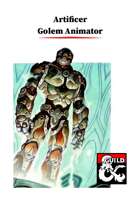 Golem Animator Specialist for Artificers