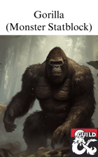 Gorilla (Monster Statblock)
