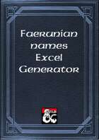 Faerunian names - excel generator