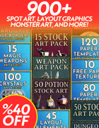 900+ Art Assets and Layout Graphics [BUNDLE]