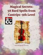 58 Bard Spells, Cantrips to 9th-level