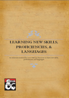 Learning Skills, Proficiencies, & Languages for D&D 5e