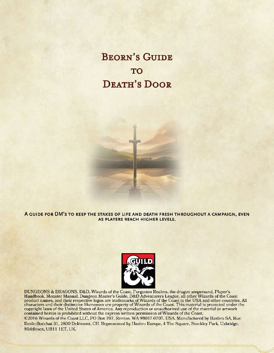 Beorn's guide to death's door - Dungeon Masters Guild | DriveThruRPG