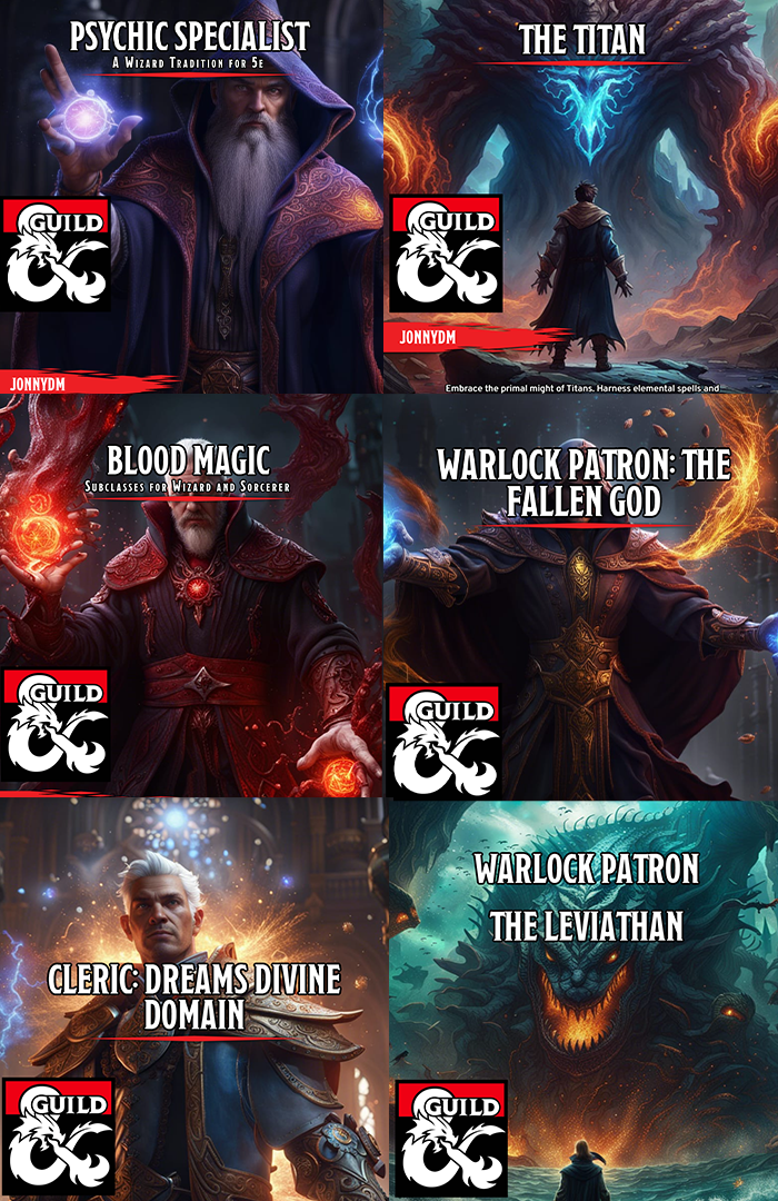 JonnyDM's subclasses [BUNDLE] - Dungeon Masters Guild | DriveThruRPG
