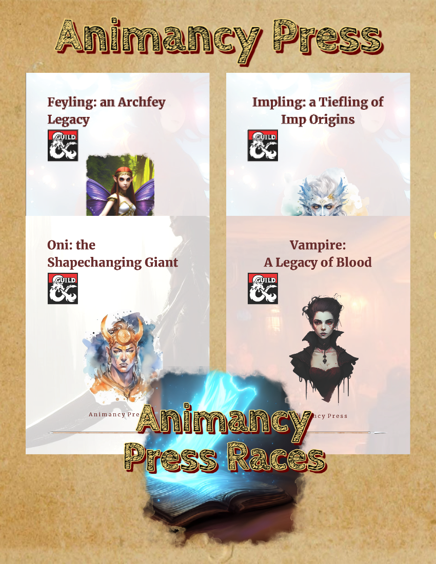 Animancy Press Ancestries [BUNDLE] - Dungeon Masters Guild | DriveThruRPG