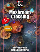 Mushroom Crossing - underdark battlemap w/Fantasy Grounds support - WEBM Animation - TTRPG Map